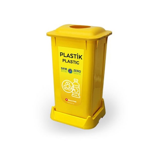 Ofis 70 lt Plastik Atık Sarı Orjinal Sıfır Atık Kovası