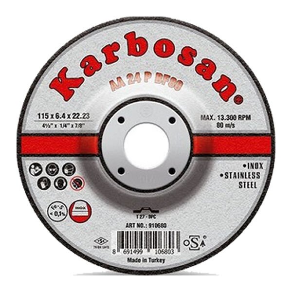 Karbosan 910700 180X6.4X22.23 Inox Taşlama