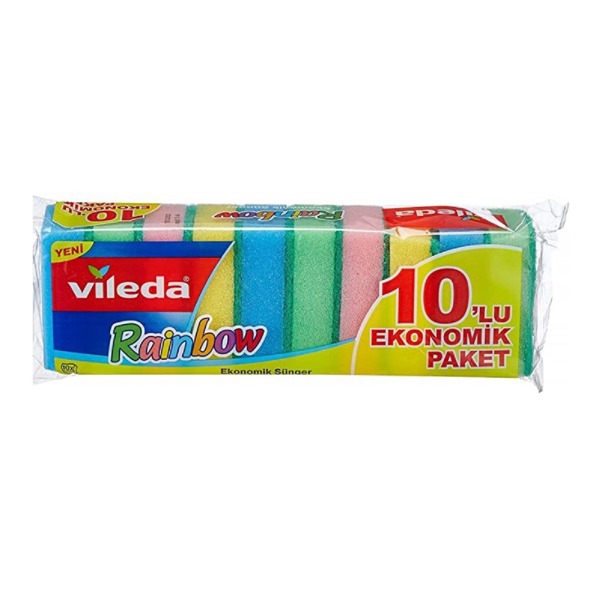 Vileda 10 lu Rainbow Ekonomik Sünger