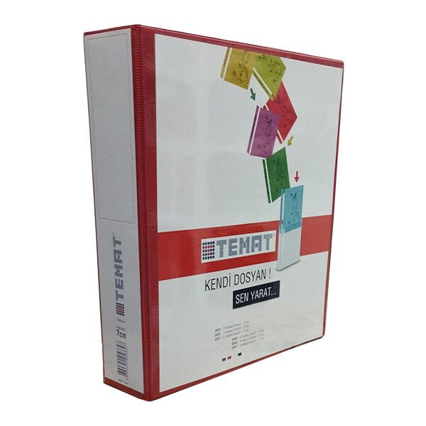 Temat 2047 4 Halkalı 7 cm Kırmızı Klasör