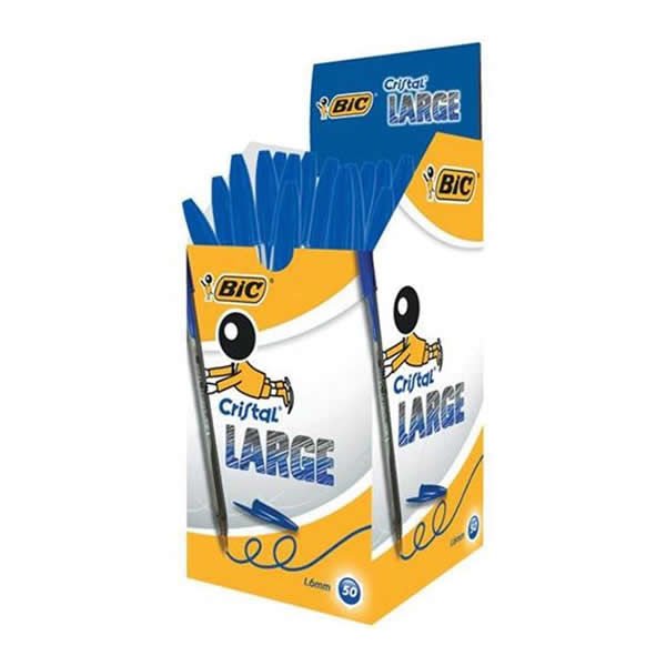 Bic 880656 50 li Cristal Large Mavi Tükenmez Kalem