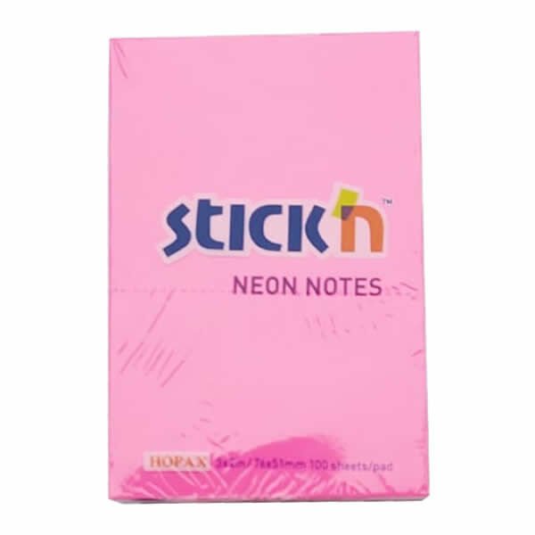 Gıpta Stickn 76x51 100 Yaprak Neon Magenta Yapışkanlı Not Kağıdı