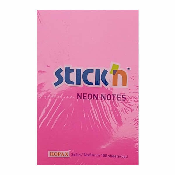 Gıpta Stickn 76x51 100 Yaprak Neon Pembe Yapışkanlı Not Kağıdı