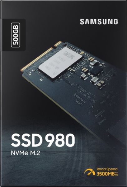 Samsung 500GB 980 M.2 2280 NVMe 3100MB- s 2600MB-s MZ-V8V500BW Ssd Harddisk