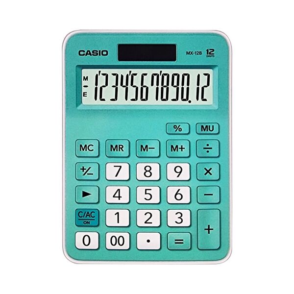 Casio MX-12B-GN Açık Yeşil 12 Haneli Masaüstü Hesap Makinesi
