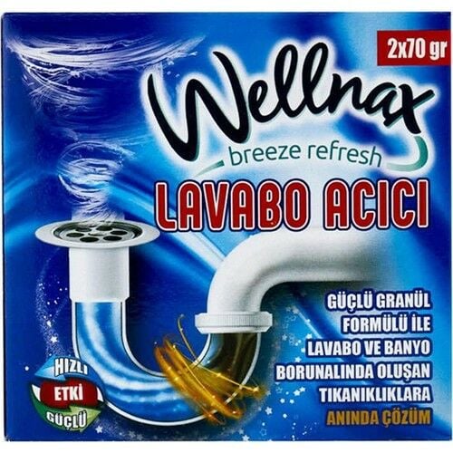 Wellnax 2x70 gr Lavabo ve Gider Açıcı