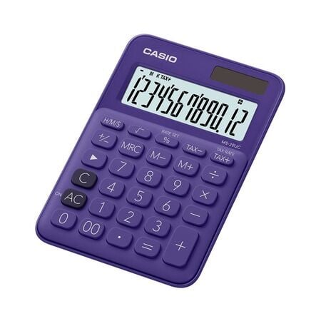 Casio MS-20UC-PL 12 Haneli Mor Masaüstü Hesap Makinesi