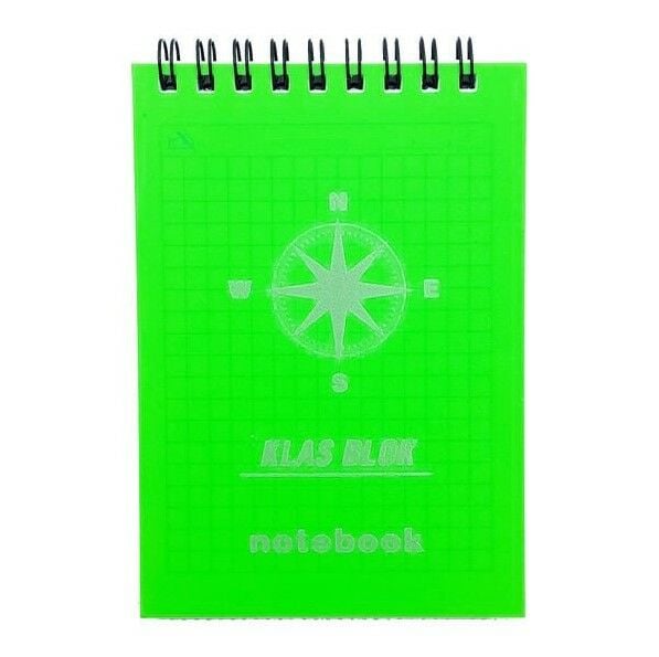 Klas 3218 60 Yaprak Kareli Plastik Kapaklı Defter