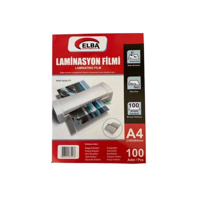 Elba Laminasyon Filmi A5 100 MIC 100 LÜ 216x154