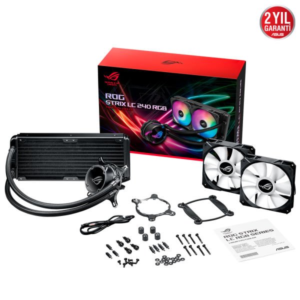 Asus Rog Strıx Lc 240 Rgb  Aura Sync Rgb 240Mm Fan Sıvı Cpu Soğutucusu - 5Y Garantı
