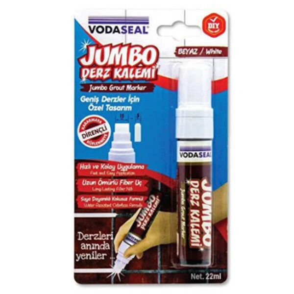 Vodaseal 22 mm Beyaz Jumbo Derz Kalemi