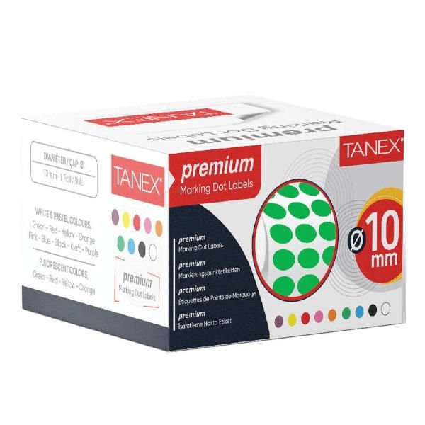 Tanex 2500 lü 20 mm Yeşil Nokta Etiketi