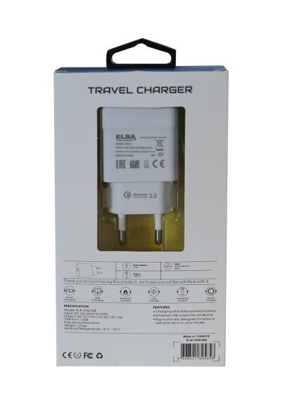 Elba Elb10 10W 3.0A Hızlı Şarj Akıllı Koruma Usb EV Şarj Kafa