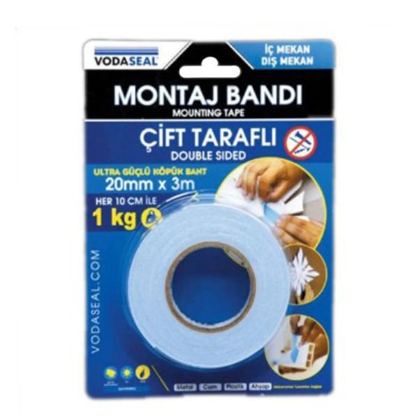 Vodaseal 20mm x 3mt Çift Taraflı Köpük Bant