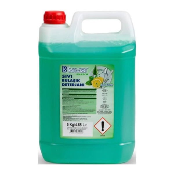 Birka 5 kg Limon Kokulu Sıvı Bulaşık Deterjanı