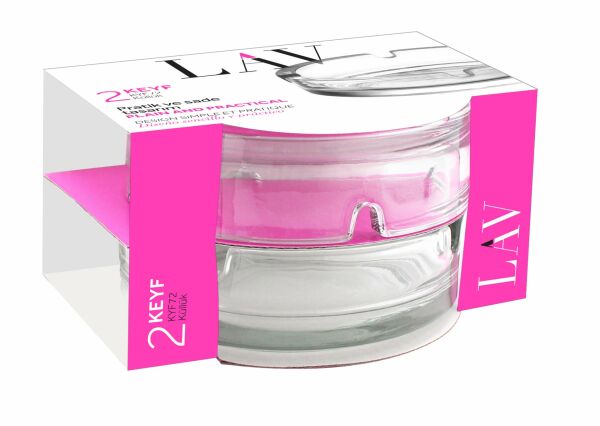 Lav Keyf Cam Kül Tablası 2li