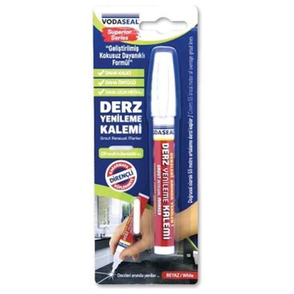 Vodaseal Seri Beyaz Su Bazlı Kokusuz Derz Kalemi