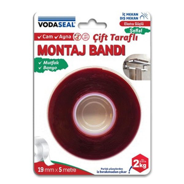 Vodaseal 19mm x 5mt Şeffaf Vhb Bandı