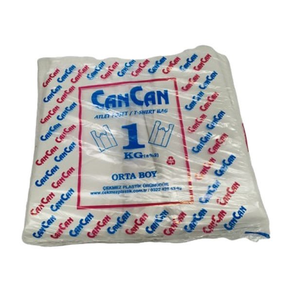 Cancan Orta Boy Beyaz Hışır Atlet Poşet 1Kg