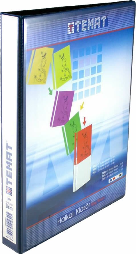 Temat 2023 2 Halkalı 3 Cm  Kırmızı Klasör