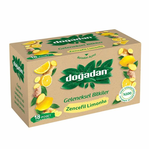 Doğadan 18 li 35 gr Zencefil Limonlu Bitki Çayı