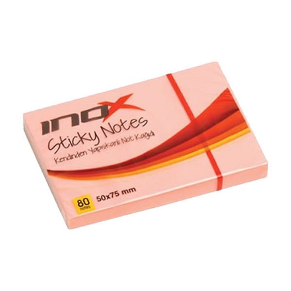 Inox 2397 50x75 80 Yaprak Fosforlu Pembe Not Kağıdı