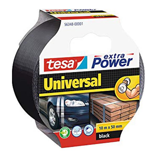 Tesa 10mtX50mm Extra Power Çok Amaçlı Siyah Bant