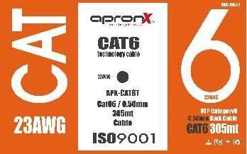 Apronx Cat6 23AWG 305Mt Outdoor 0,50mm Turuncu Utp Kablo