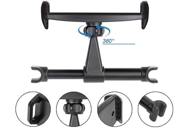 S-link SL-AT20 Ayarlanabilir Koltuk Arkası Siyah Telefon ve Tablet Tutucu