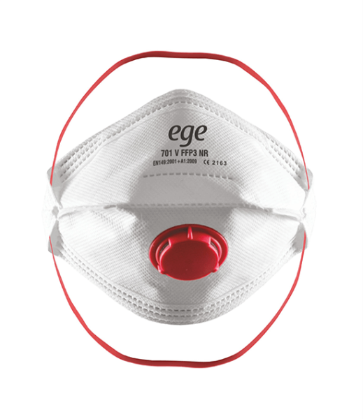 Ege 701 V FFP3 NR Ventilli Endüstriyel Maske 30lu