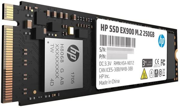 Hp 250GB EX900 M.2 PCIe 3.0 x4 NVMe 3D TLC NAND 2100Mb-Sn 2YY43AA Ssd Disk