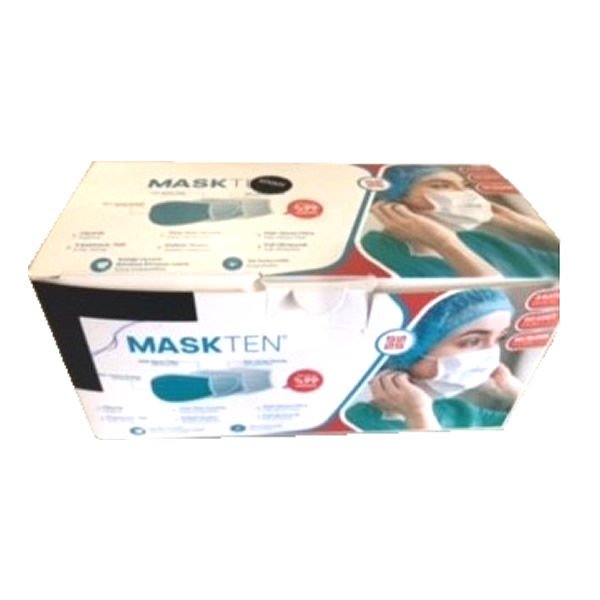 Maskten 50 li Siyah Lastik Halkalı 3 Telli Meltblown Maske