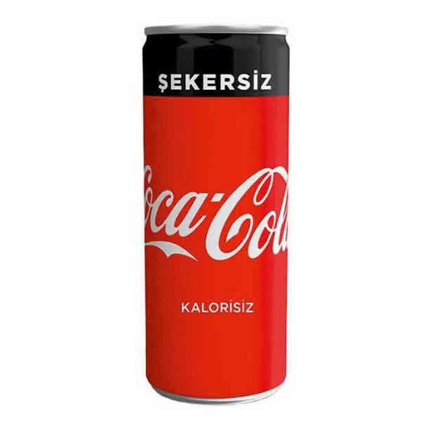 Coca Cola 24 lü 250 ml Zero Teneke