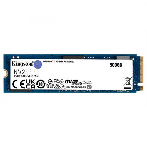 Kingston 500GB NV2 SNV2S-500G 3500-2100MB-s PCIe NVMe M.2 SSD Disk