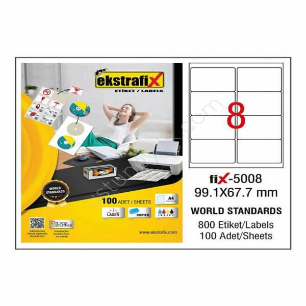 Ekstrafix FIX-5008 99,1X67,7 mm Lazer Etiket