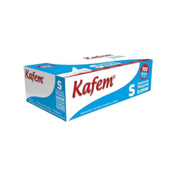 Kafem 100 lü S Latex Pudralı Muayene Eldiveni
