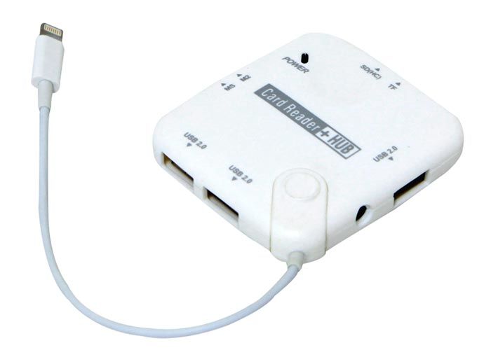 S-link IP-536 iPad4-Mini to 2-Usb + 3 in 1 Harici Kart Okuyucu