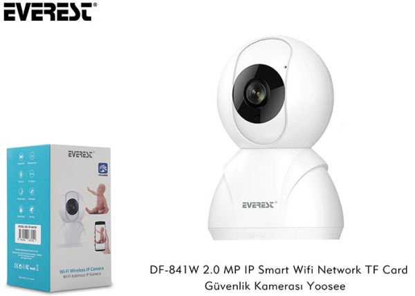 Everest Pembe DF-841W 2.0 MP IP Smart Wifi Network TF Card Güvenlik Kamerası Yoosee