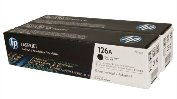 HP 126A Black Siyah Çiftli 1.200 Sayfa Toner CE310AD