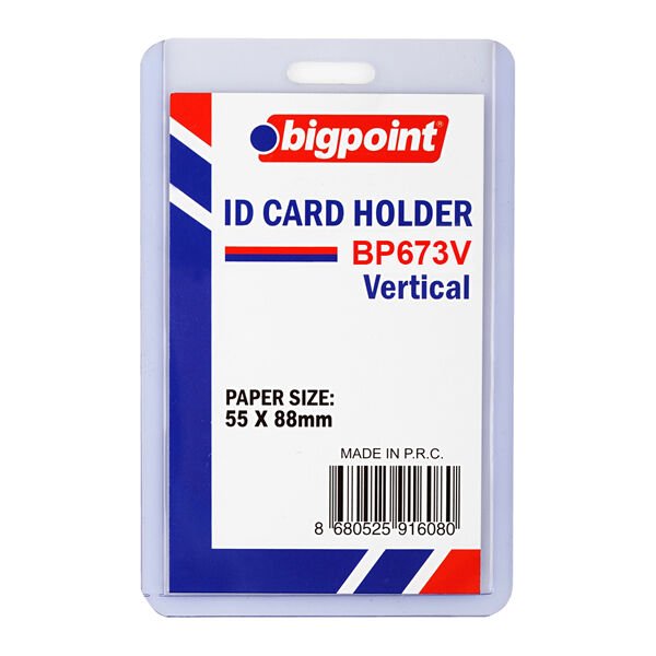 Bigpoint BP673 55x88 mm Dikey Şeffaf Kart Kabı