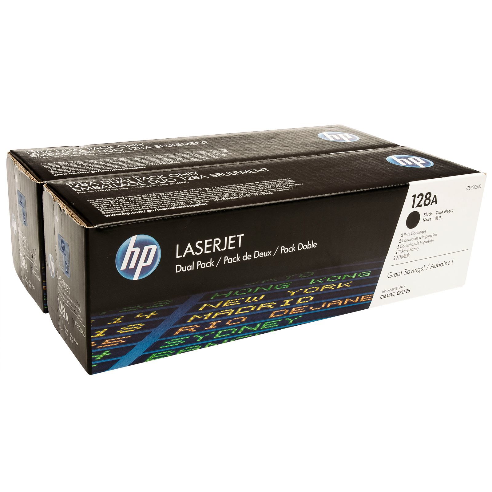HP 128A Black Siyah Çiftli 2.000 Sayfa Toner CE320AD