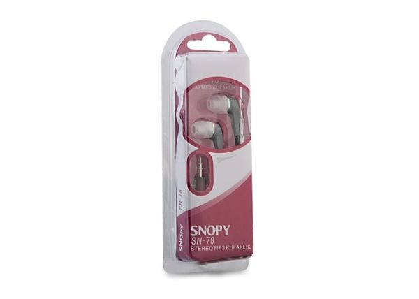 Snopy SN-78 Siyah Kulak İçi Kulaklık