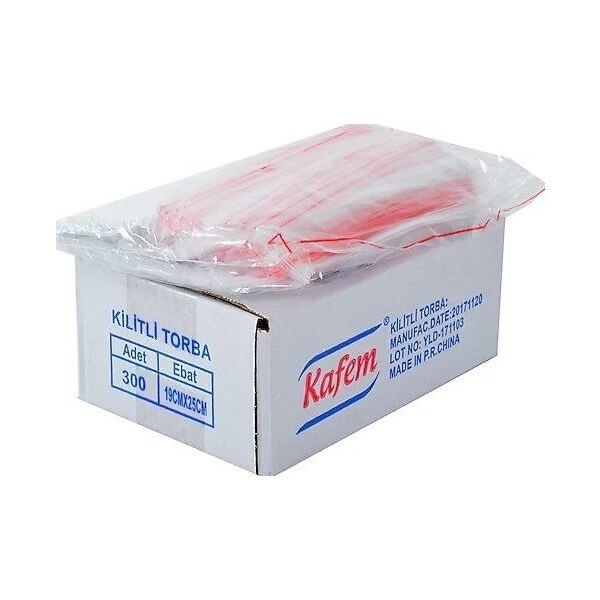 Kafem 300 lü 19x25 Kilitli Poşet