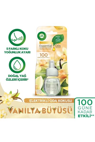 Air Wick Elektrikli Oda Kokusu Cihaz ve Yedek Şişe Vanilya Büyüsü 19ml