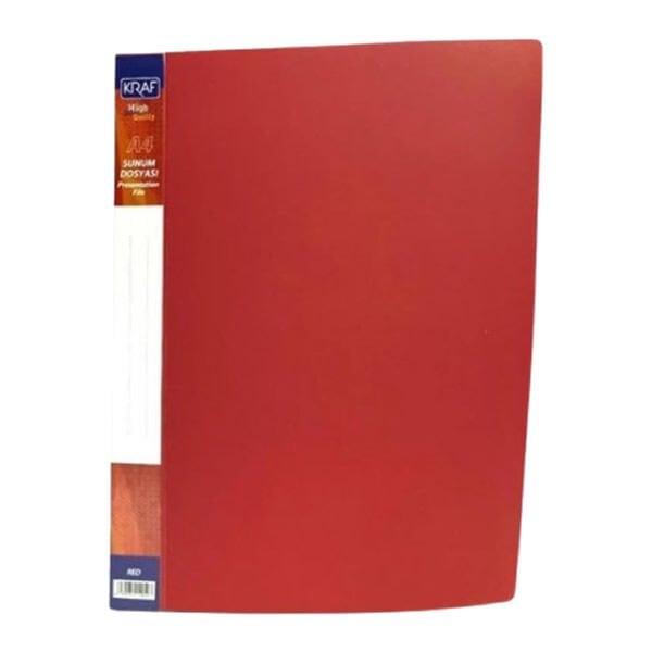 Kraf A4 100 lü Kırmızı Sunum Dosyası