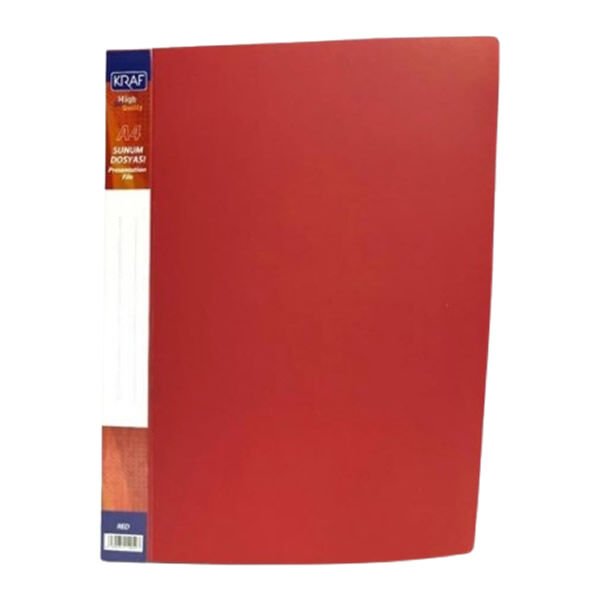 Kraf A4 100 lü Kırmızı Sunum Dosyası