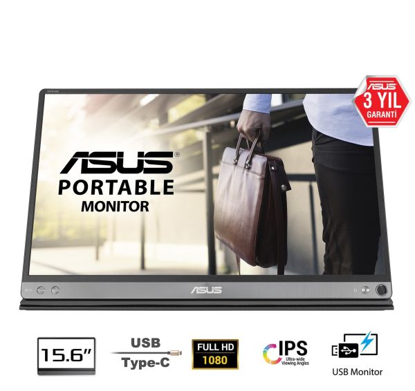 Asus 15.6'' MB16AC ZenScreen 5ms Full HD USB Tip-C IPS Taşınabilir Monitör