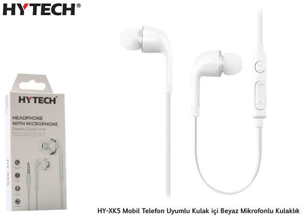 Hytech HY-XK5 Mobil Telefon Uyumlu Kulak içi siyah kulaklık
