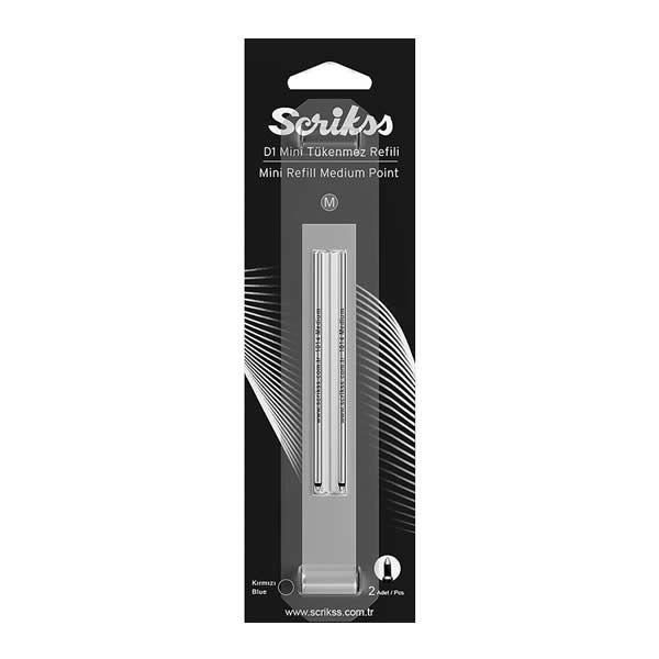 Scrikss D1 2 li Siyah Tükenmez Kalem Refili