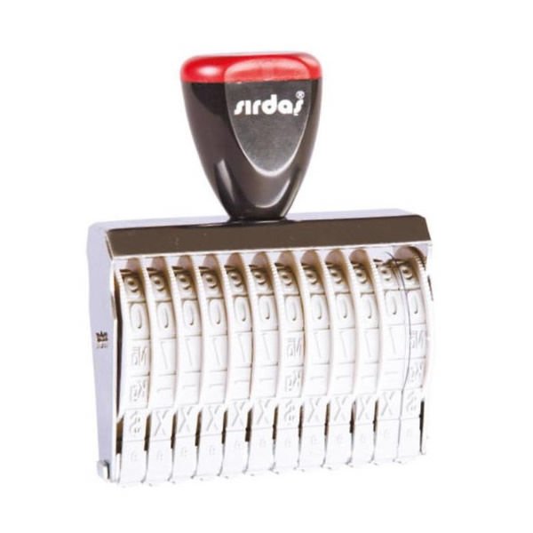 Sırdaş 12 Hane 9 mm Elle Çevirmeli Numaratör